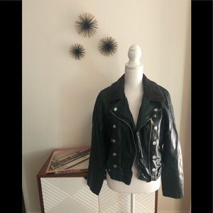 Hunter green Moto Jacket